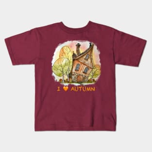 I Love Autumn Kids T-Shirt